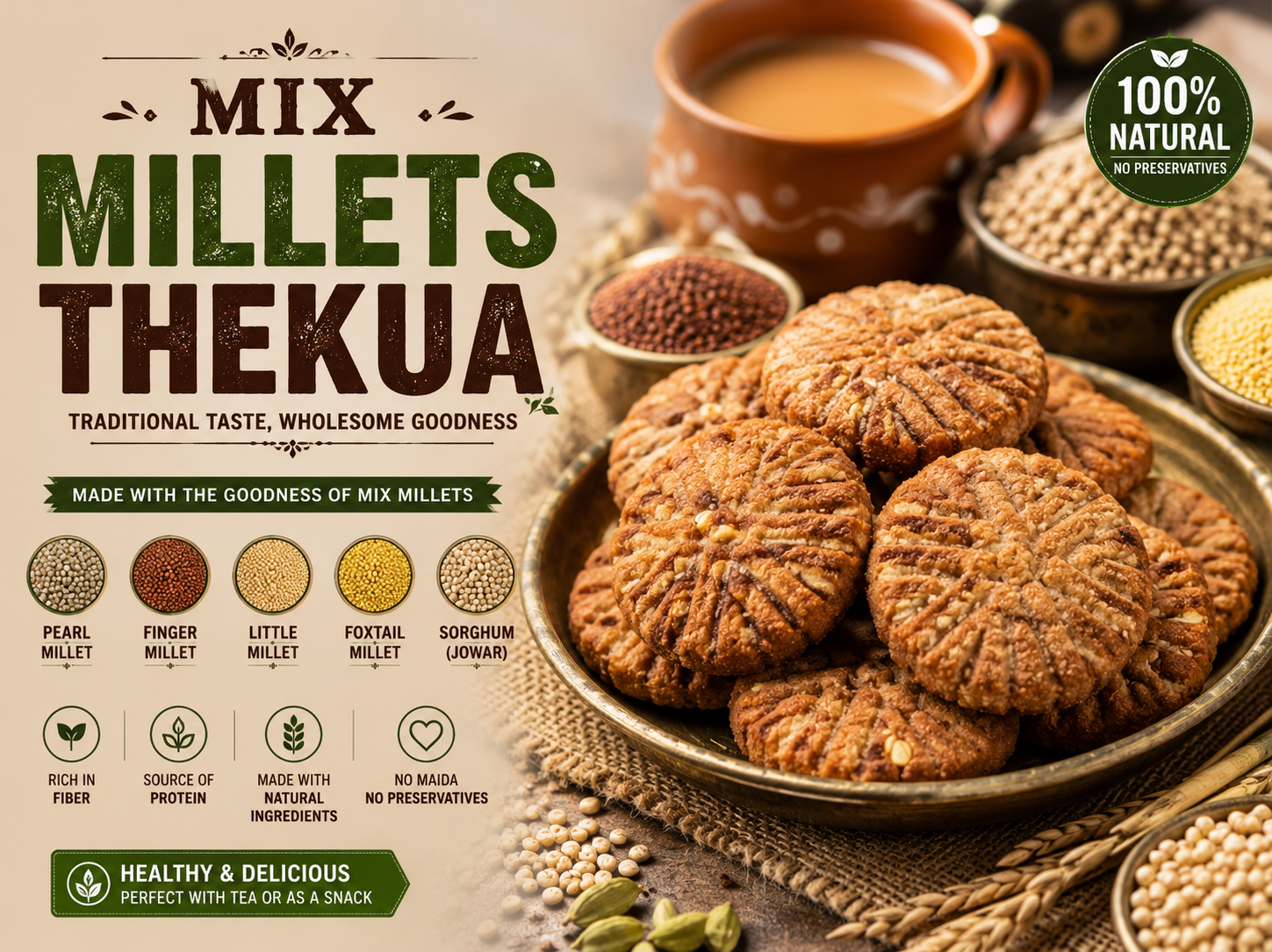 Mix Millet Thekua